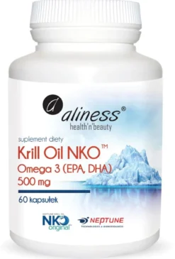 Krill Oil NKO® Omega 3 z Astaksantyną 500 mg 60 kapsułek Aliness