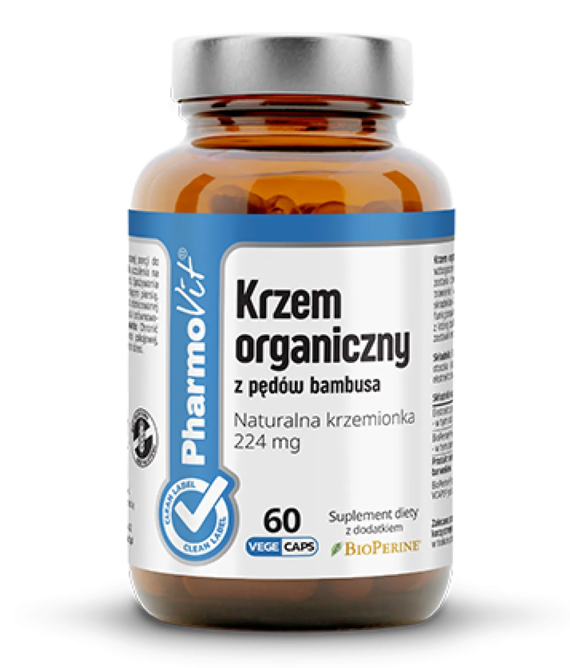 Krzemm organiczny z pędów bambusa 60kaps Pharmovit