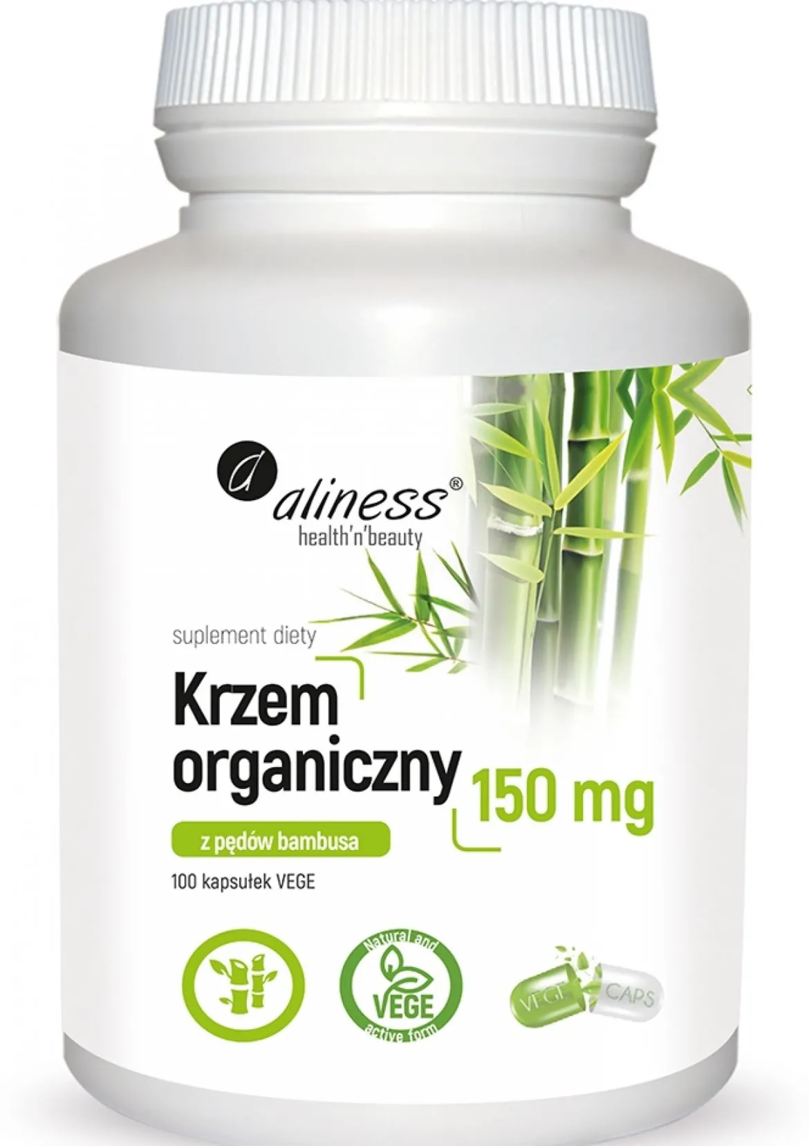 Krzem organiczny 150mg 100 kaps Aliness