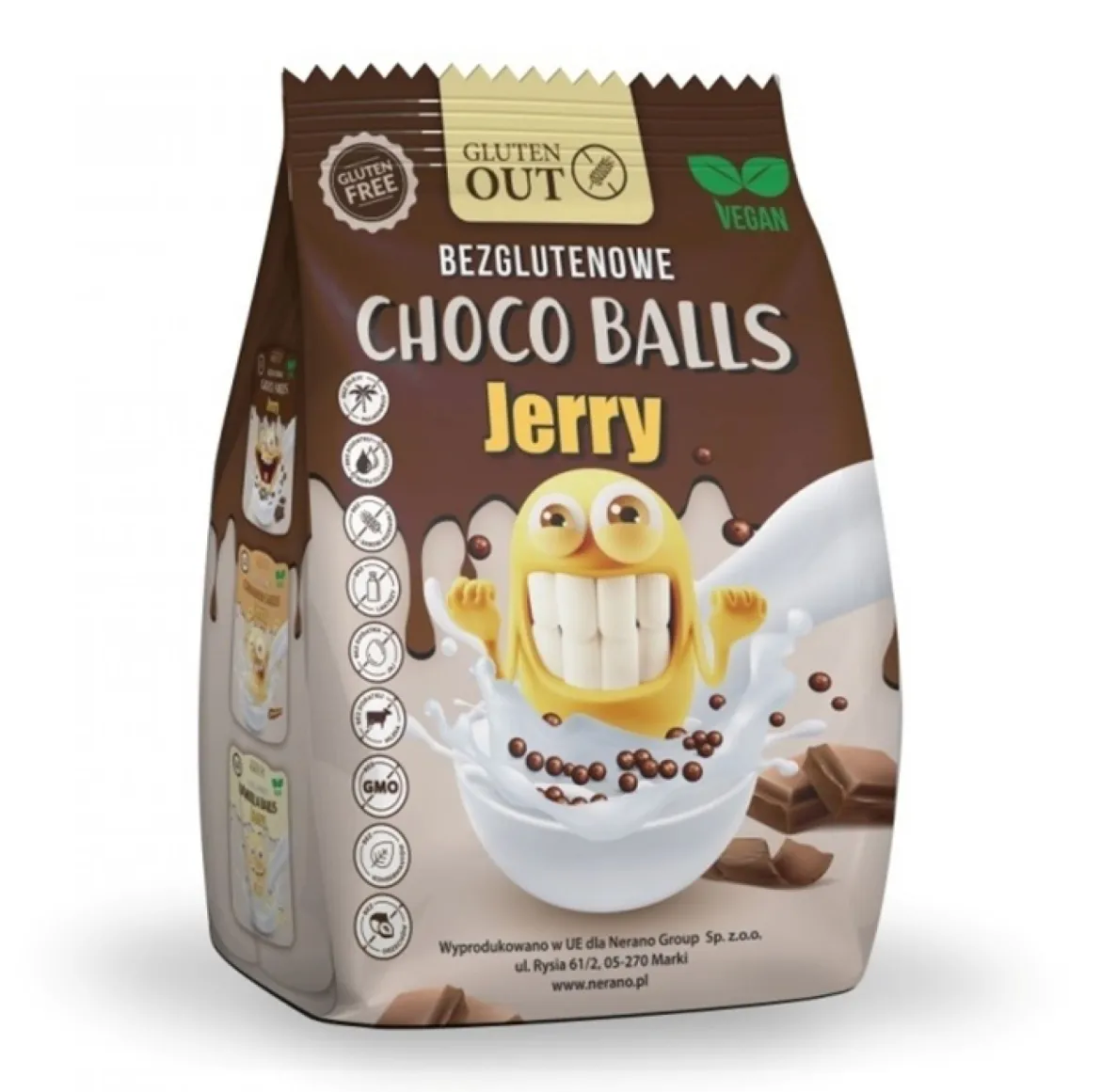 Kulki Zbożowe Kakaowe Bezglutenowe 375g Jerry Gluten Out
