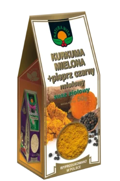 Kurkuma mielona + pieprz czarny 50g Natura Wita