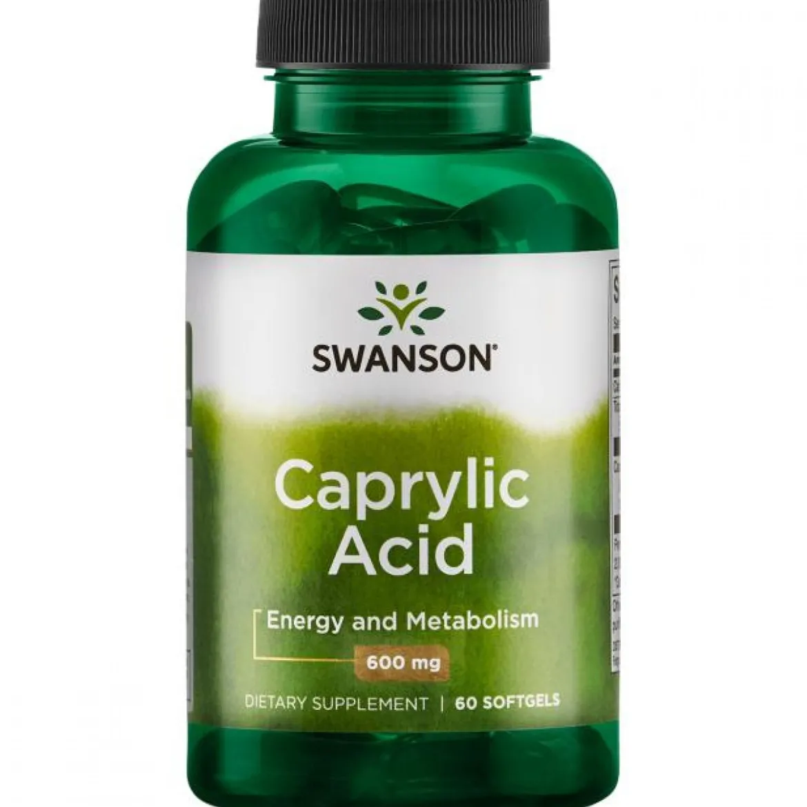 Kwas kaprylowy 600mg 60 kapsułek Swanson