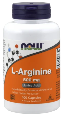 L-Arginine 500mg 100 kapsułek Now Foods
