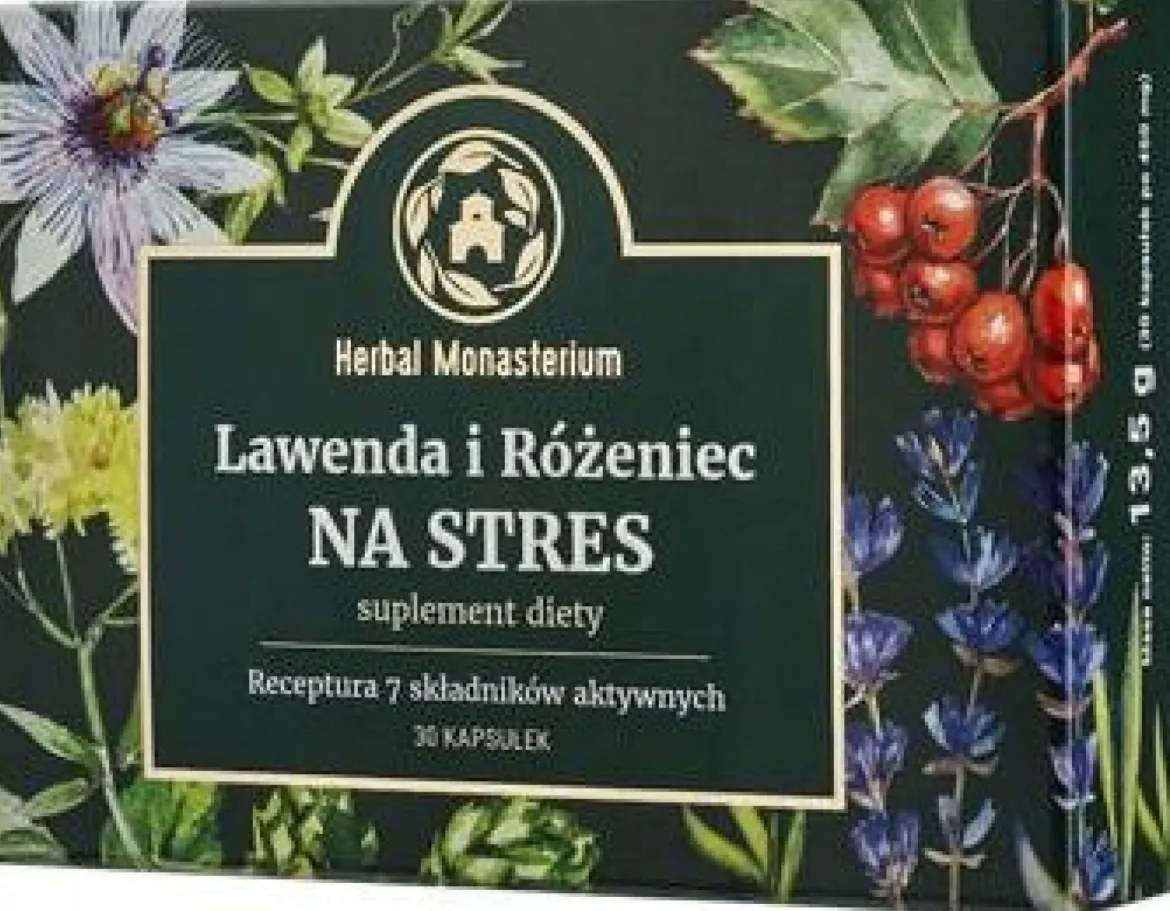 Lawenda i Różeniec Na Stres 30 kaps. Herbal Monasterium