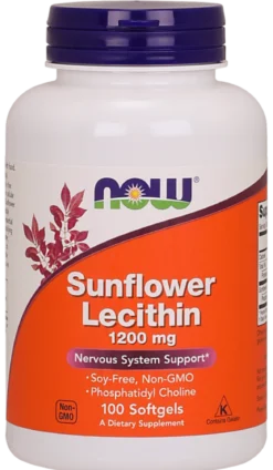 Lecytyna słonecznikowa Lecithin Non-GMO 100 softgels 1200mg Now Foods