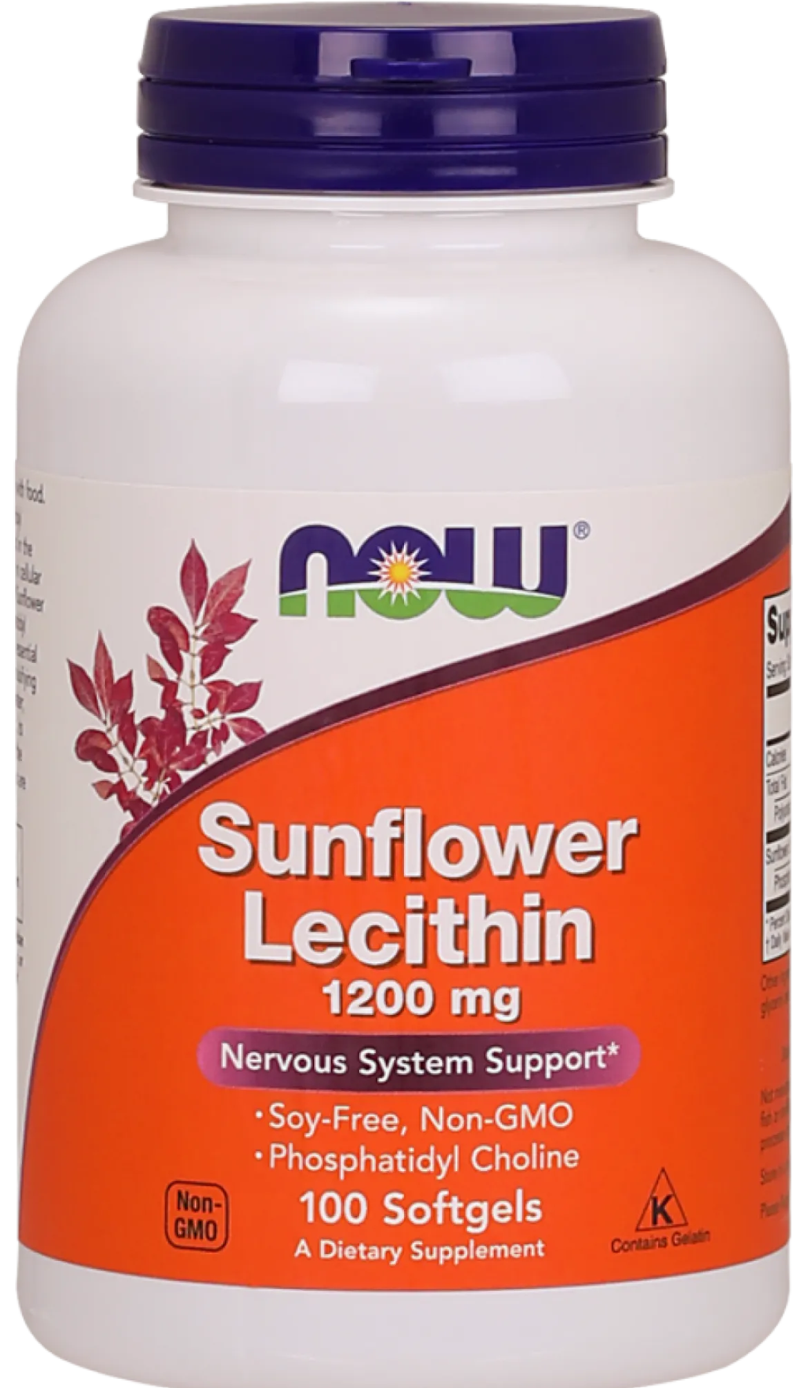 Lecytyna słonecznikowa Lecithin Non-GMO 100 softgels 1200mg Now Foods