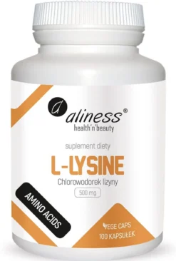 L-Lysine (chlorowodorek) 500 mg x 100 Vege caps. Aliness