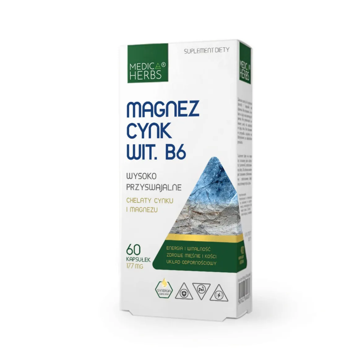 Magnez Cynk Wit. B6 60 kaps. Medica Herbs