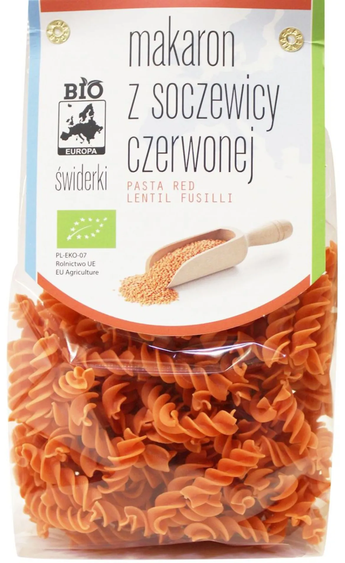 Makaron (Z Soczewicy Czerwonej) Świderki BIO 250g Bio Planet