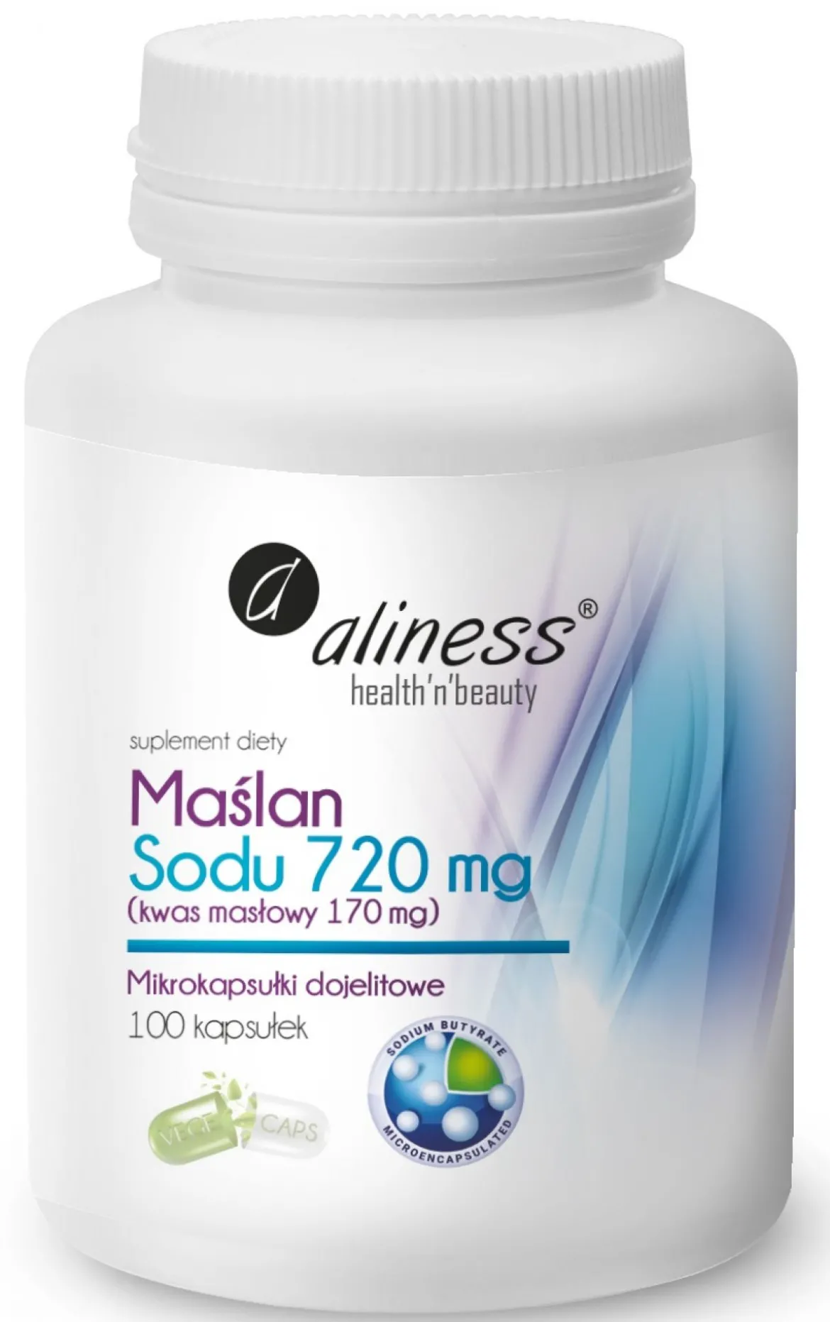 Maślan Sodu 720mg 100 kaps Aliness