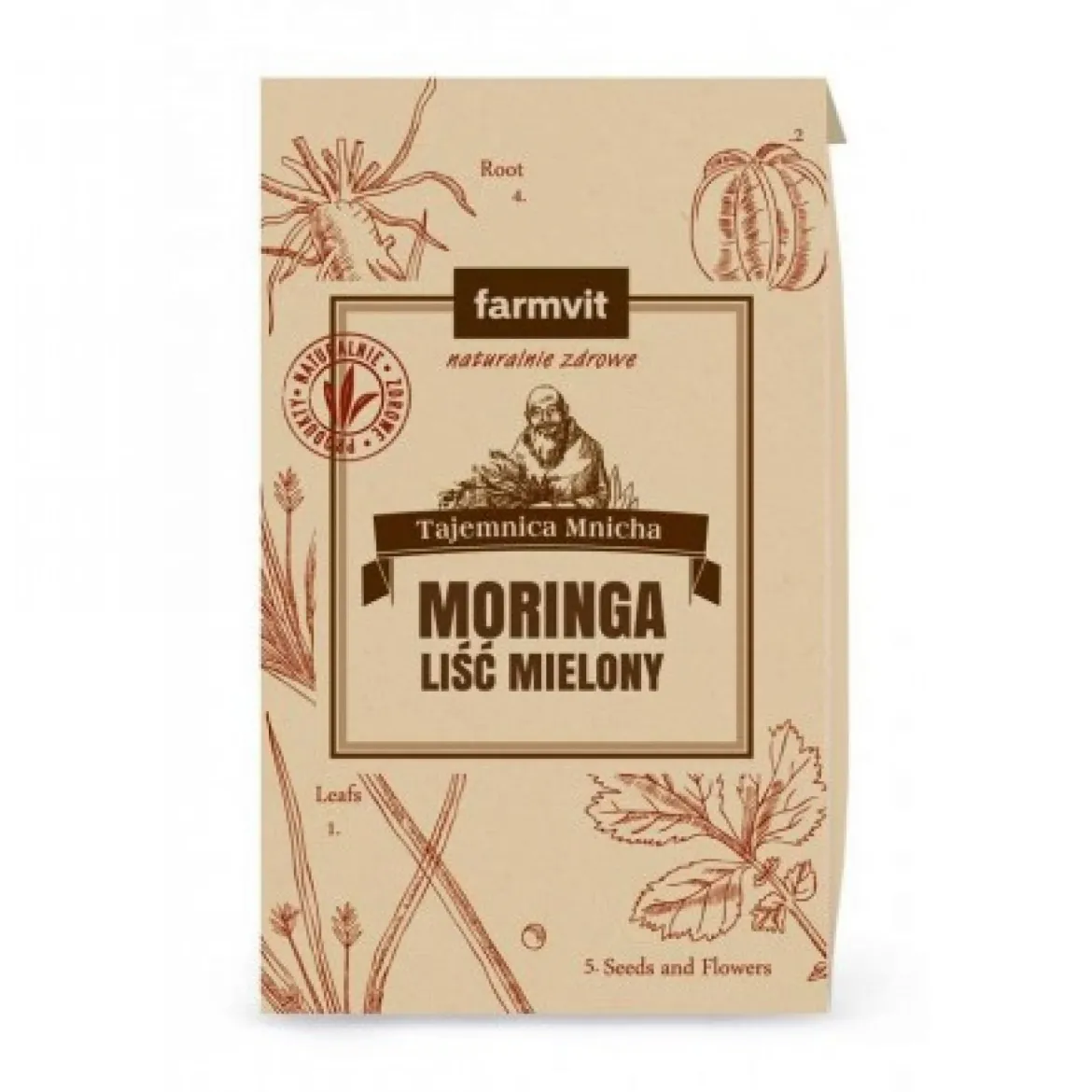 Moringa Liść krojony 50g Farmvit