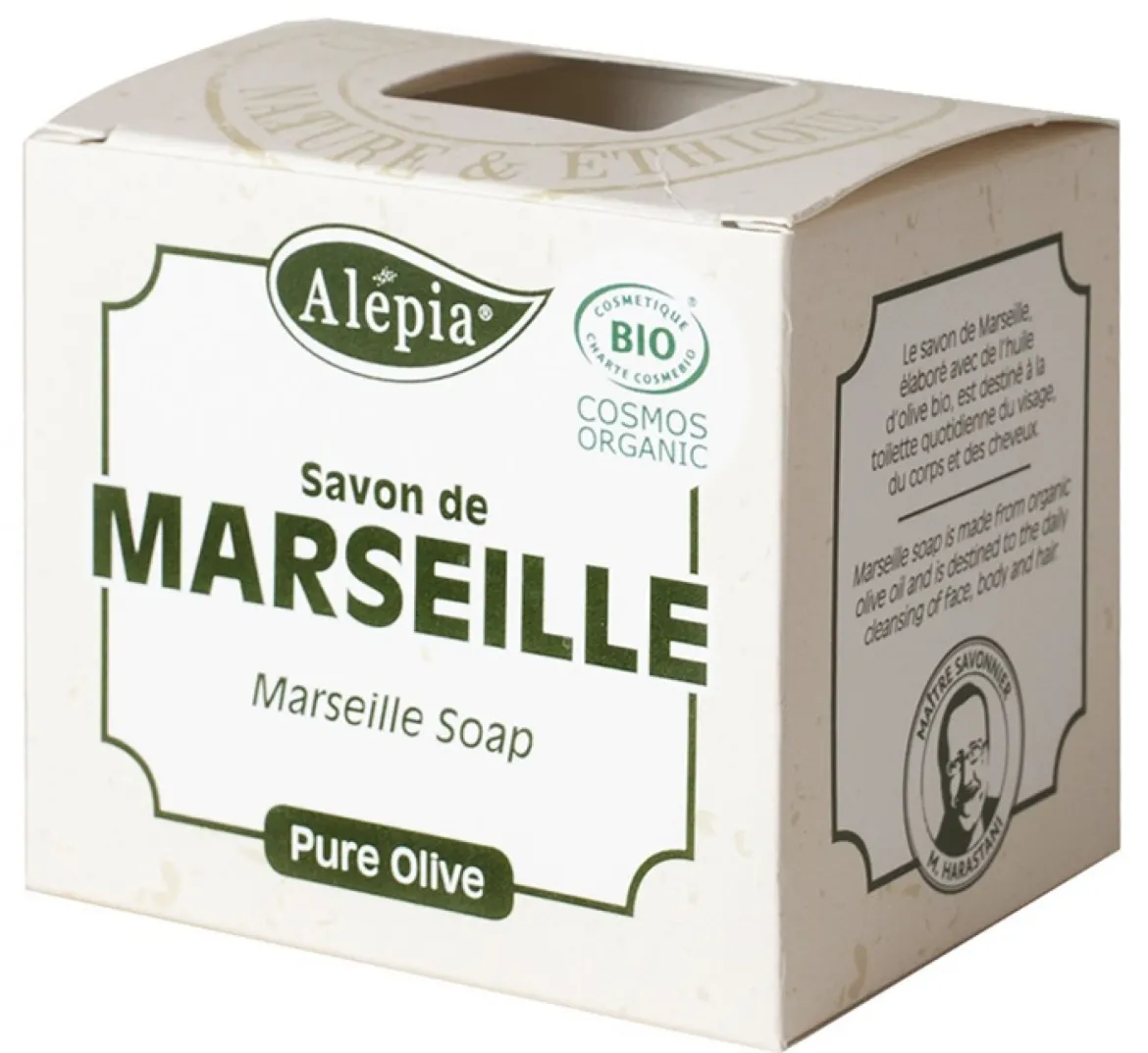 Mydło marsylskie oliwkowe Pure Olive 100% BIO 200g Alepia