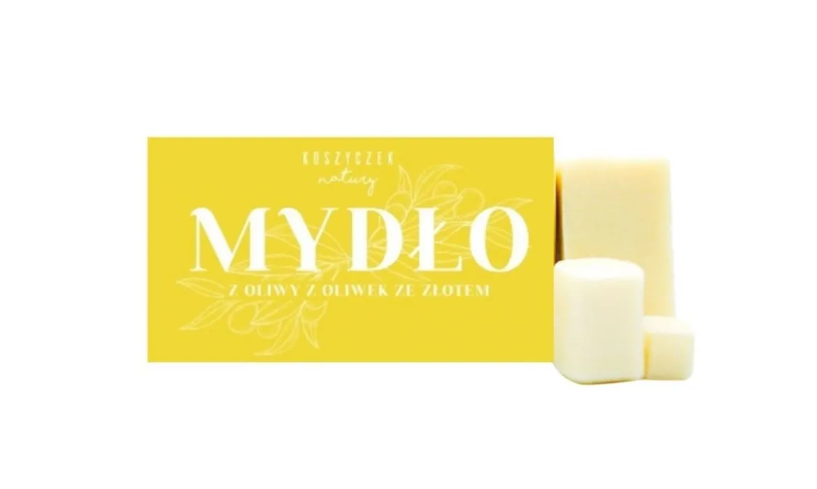 Mydło w Kostce z Oliwy z Oliwek ze Złotem 100g Koszyczek Natury