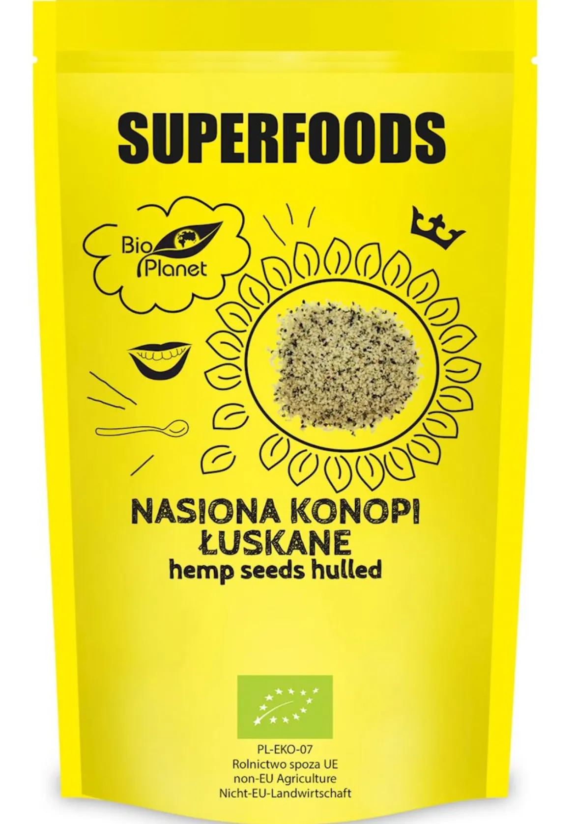 Nasiona Konopi Łuskane BIO 200g Bio Planet
