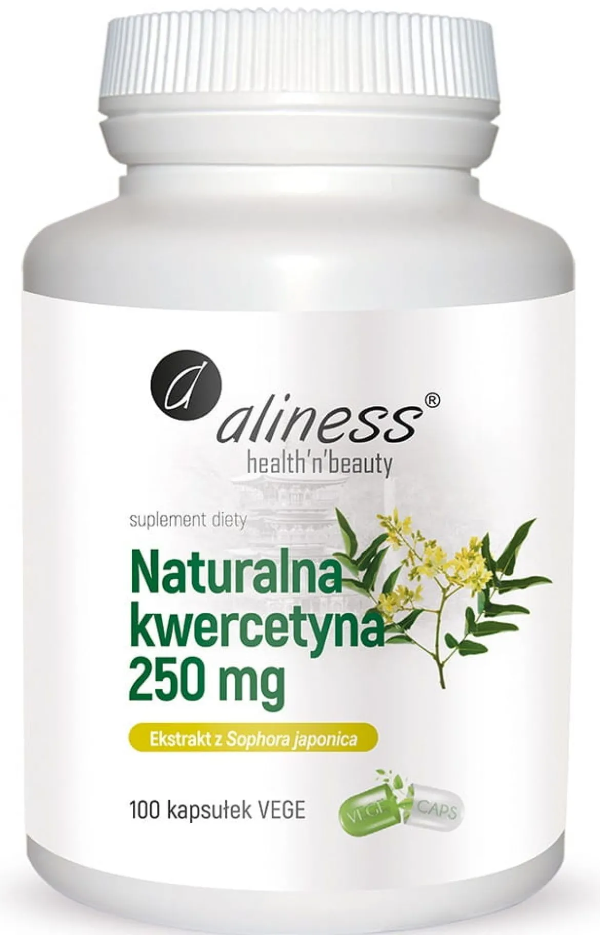 Naturalna kwercetyna 250mg 100 kapsułek Aliness