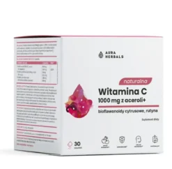 Naturalna witamina C 1000mg z aceroli 30 saszetek Aura Herbals