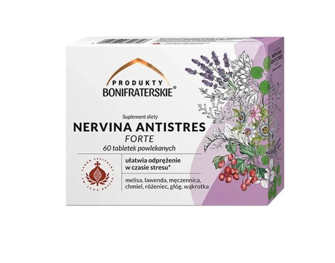 Nervina Antistres Forte 60 tabletek Produkty Bonifraterskie