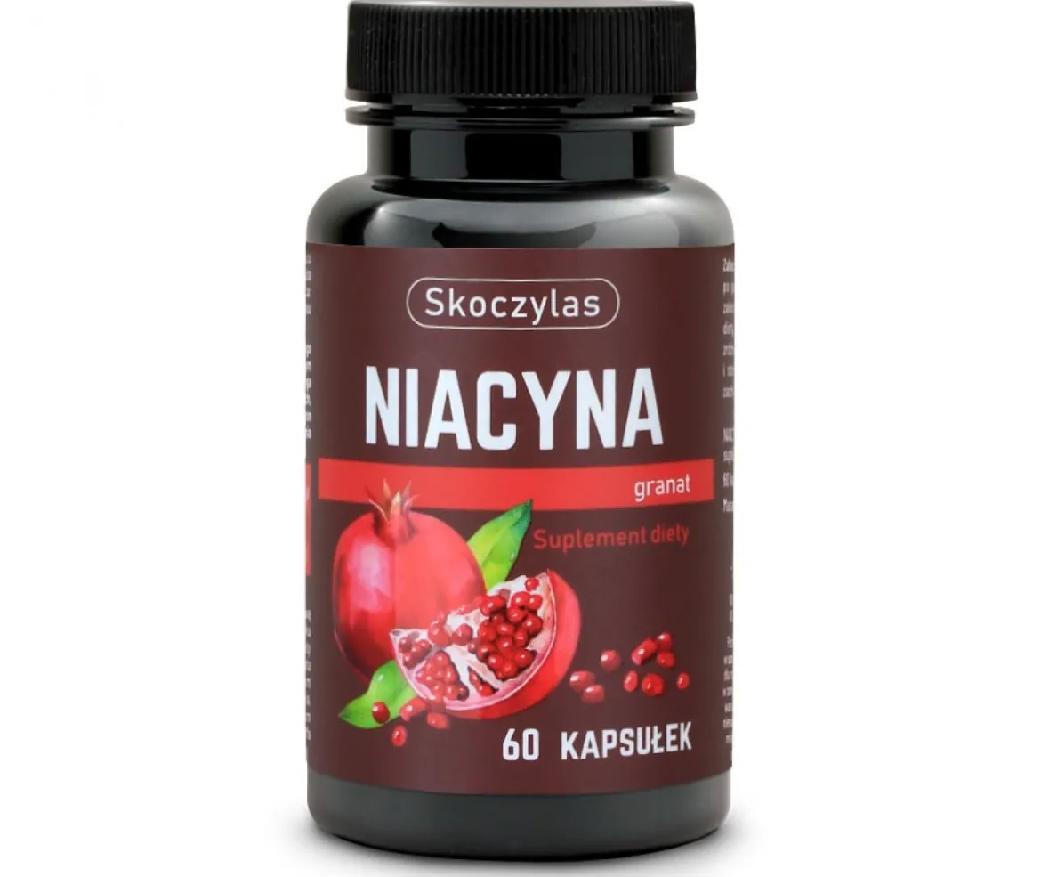 Niacyna z granatem 60 kapsułek Skoczylas