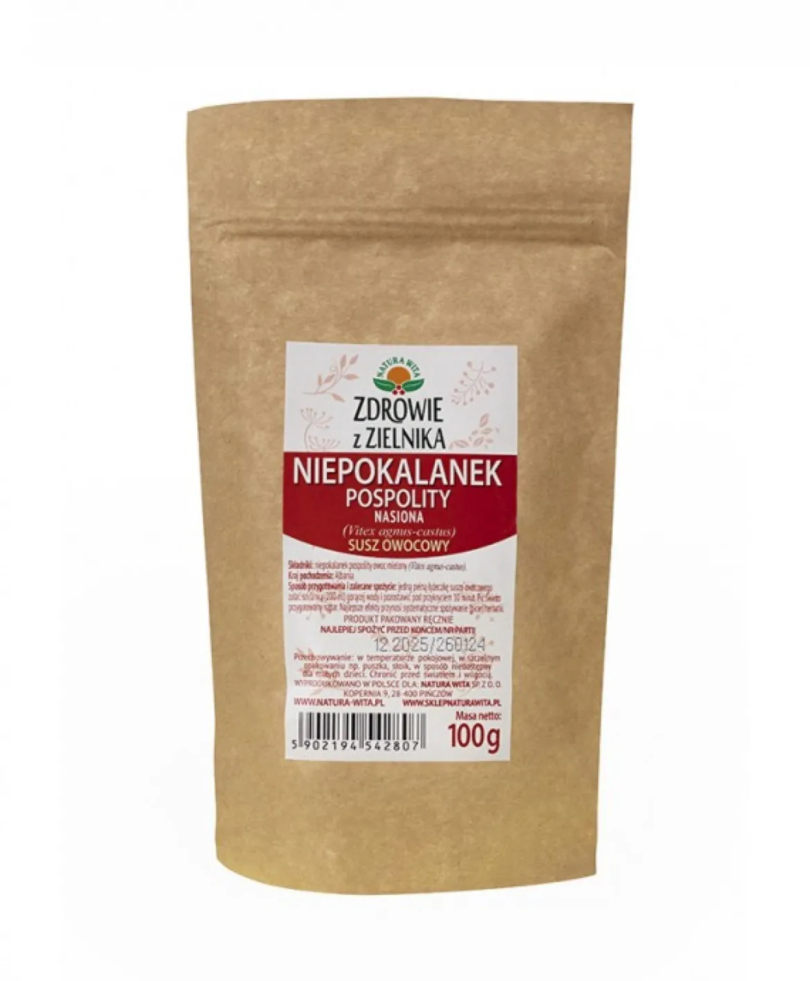 Niepokalanek pospolity nasiona 100g Natura Wita