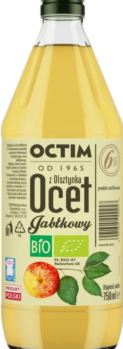 Ocet Jabłkowy 6 % Niefiltrowany BIO 750ml Octim