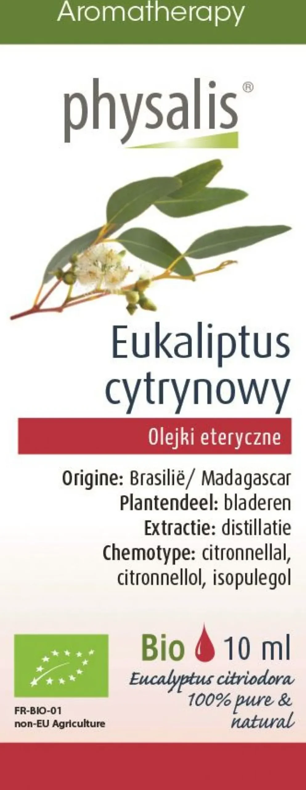Olejek Eteryczny Eukaliptus Cytrynowy BIO 10ml Physalis