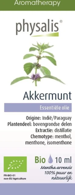 Olejek Eteryczny Mięta Polna (Akkermunt) BIO 10ml Physalis