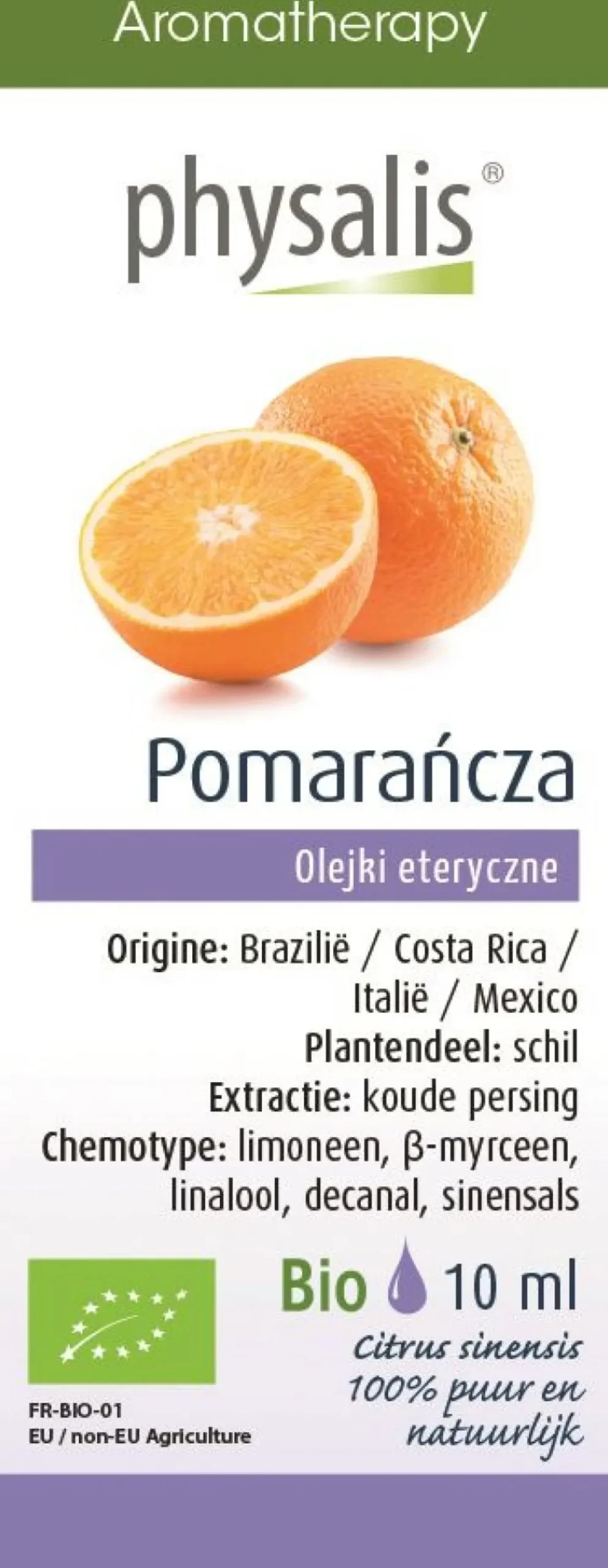 Olejek Eteryczny Pomarańcza Chińska (Sinaasappel) BIO 10ml Physalis