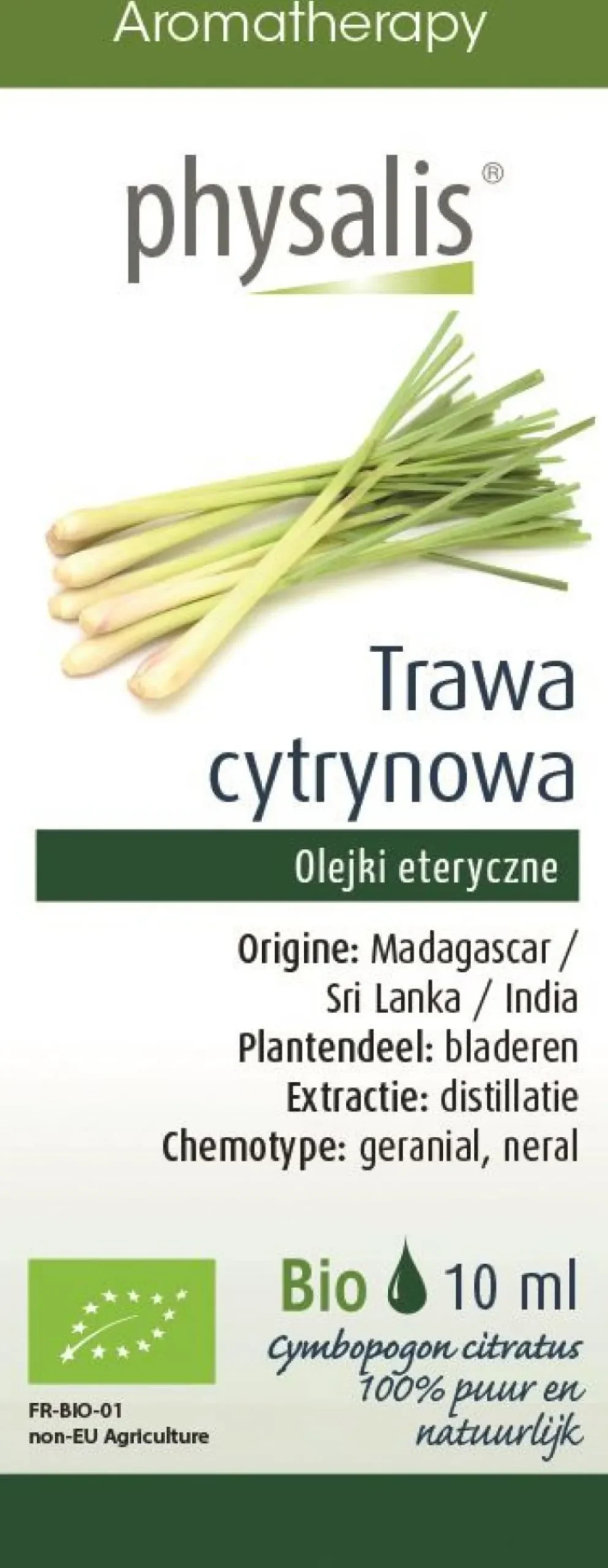 Olejek Eteryczny Trawa Cytrynowa BIO 10ml Physalis