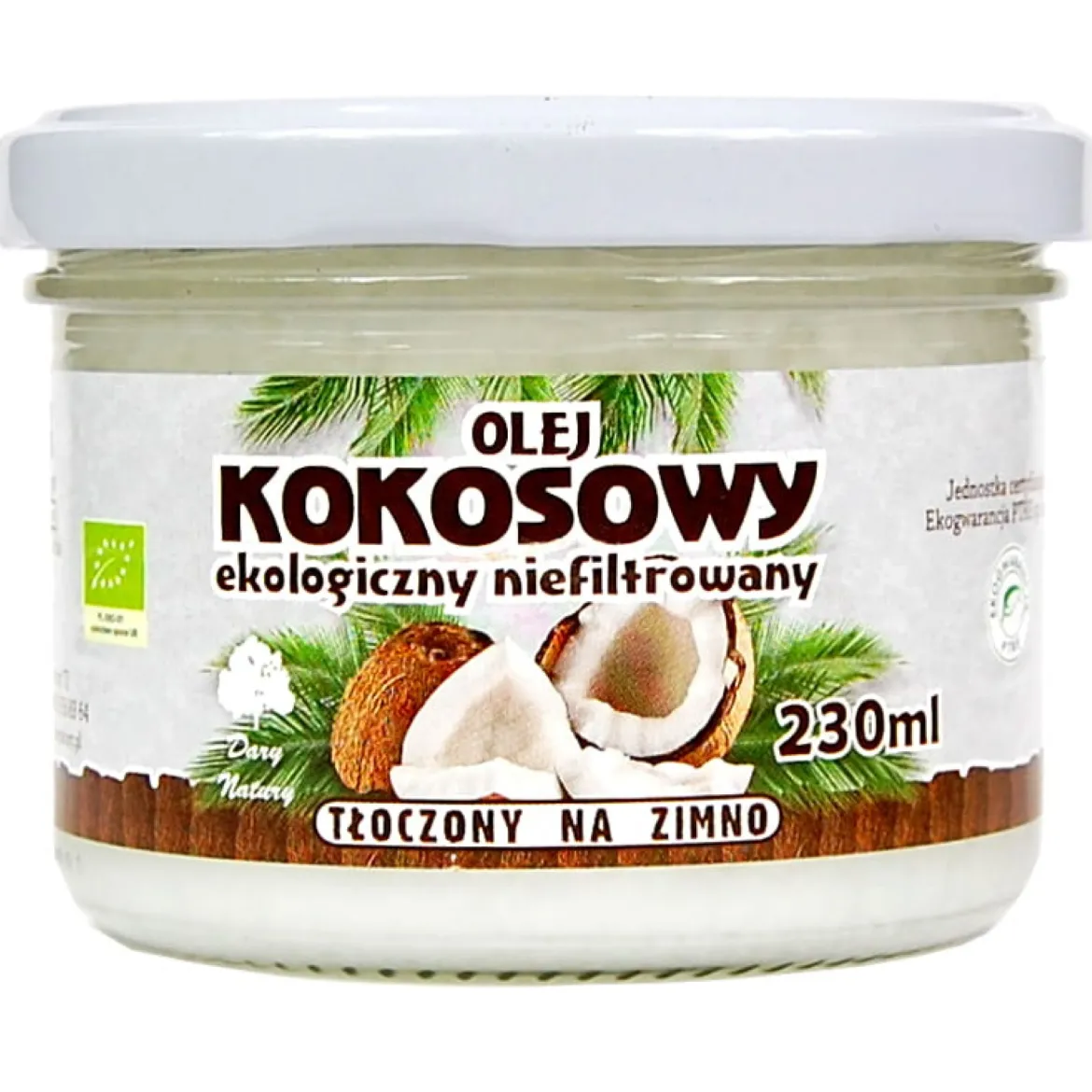 Olej Kokosowy EKO 230ml Dary Natury