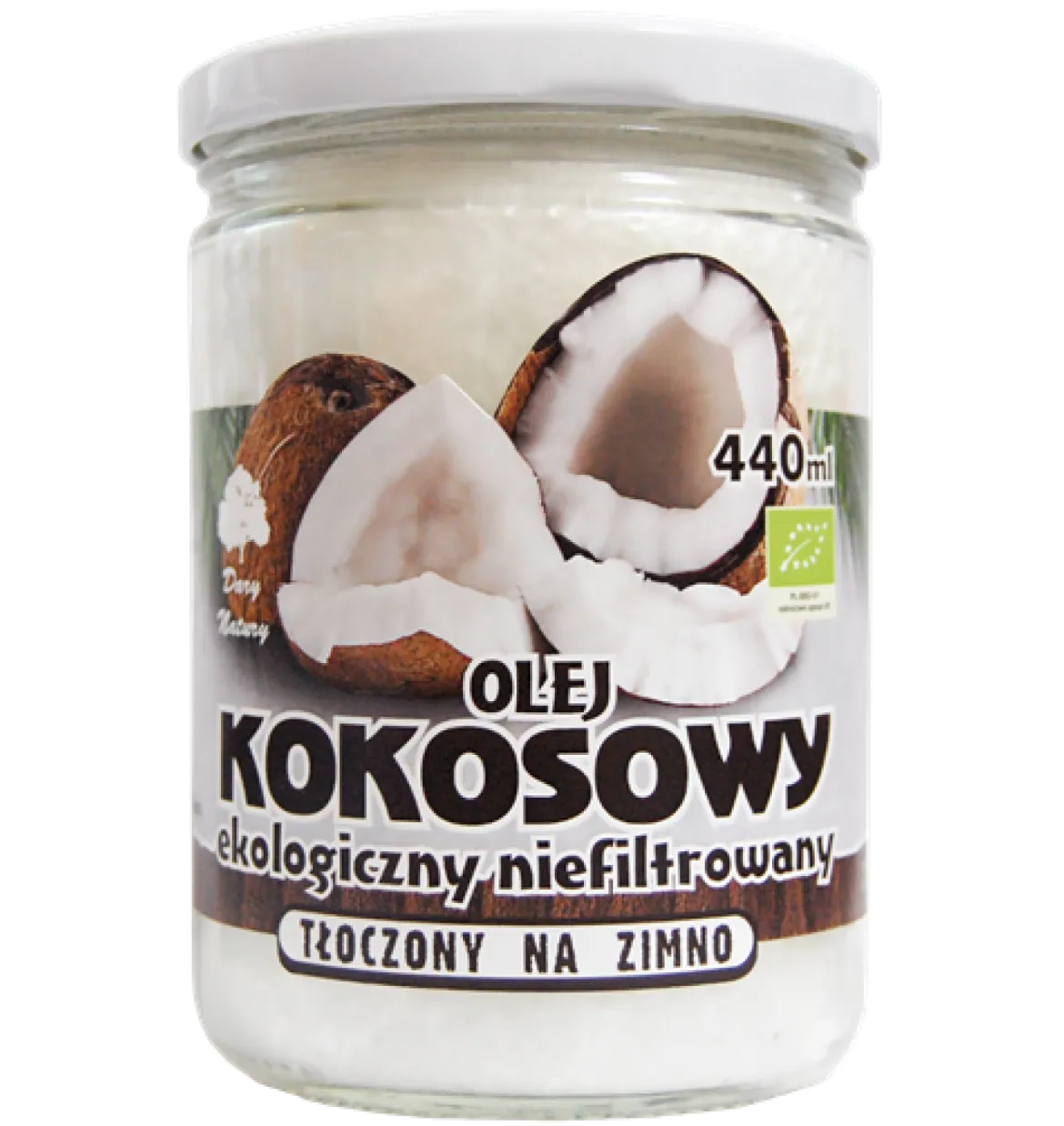 Olej Kokosowy EKO 440ml Dary Natury
