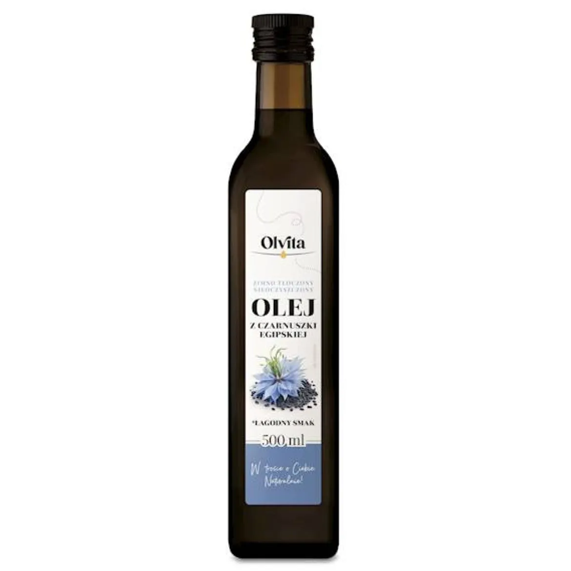 Olej z czarnuszki zimnotłoczony nieoczyszczony 500ml Olvita