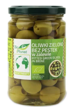 Oliwki Zielone bez Pestek w Zalewie BIO 280g (150g) Bio Planet