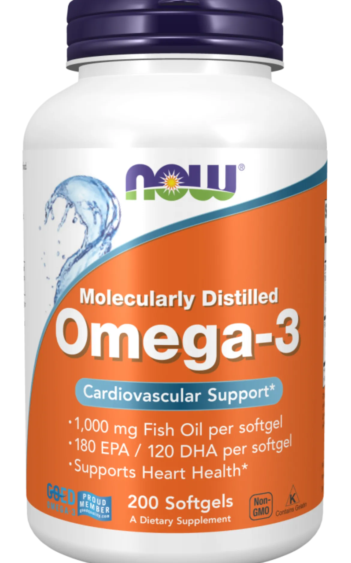 Omega-3 1000mg 200 kapsułek Now Foods