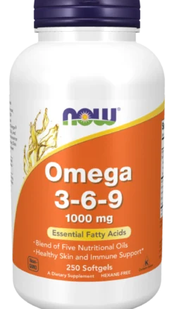 Omega 3-6-9 1000mg 250 kapsułek Now Foods