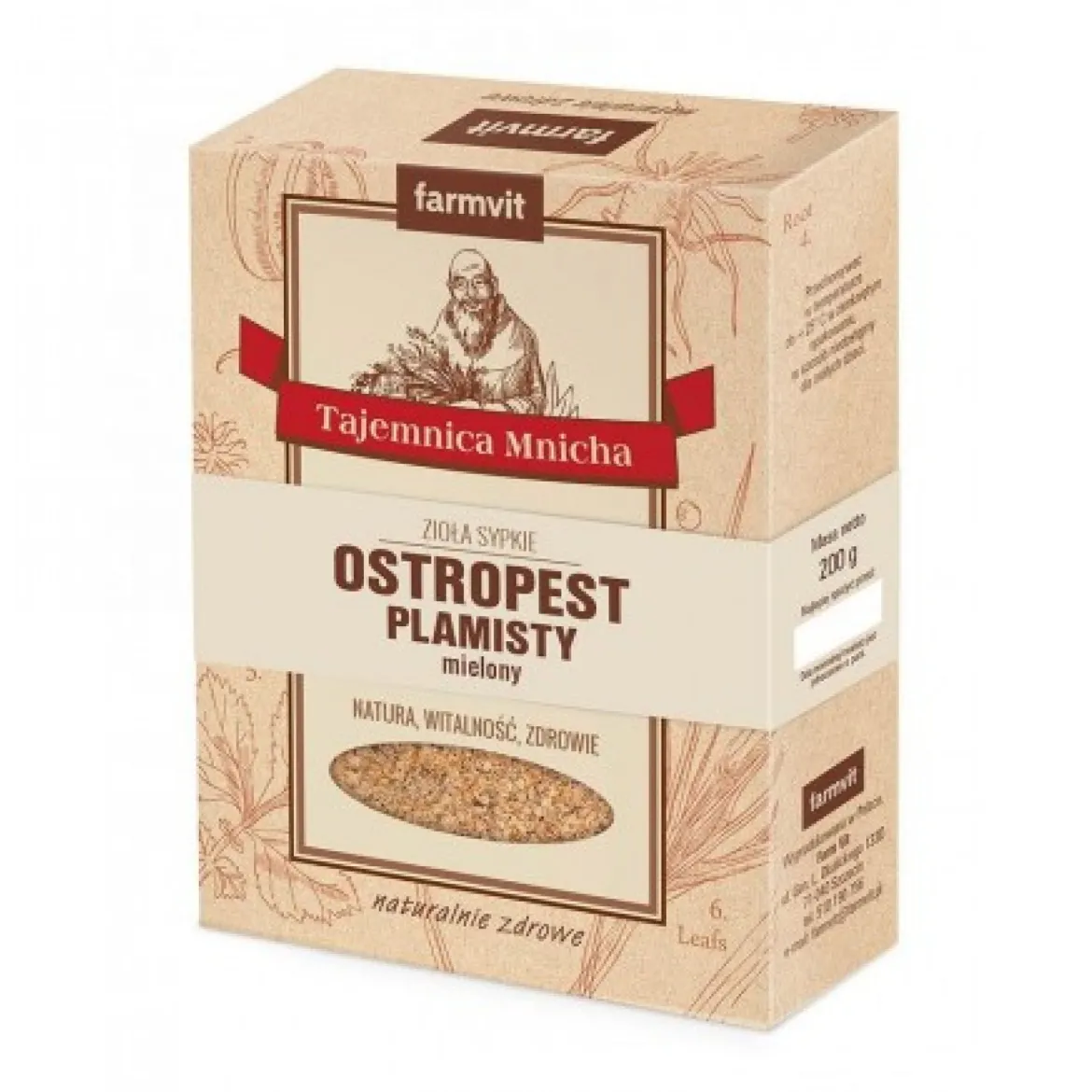 Ostropest drobno mielony 200g Farmvit