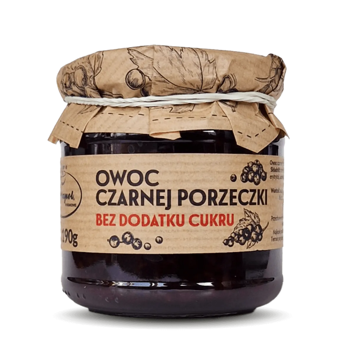Owoc czarnej porzeczki bez dodatku cukru 190g Herbapol