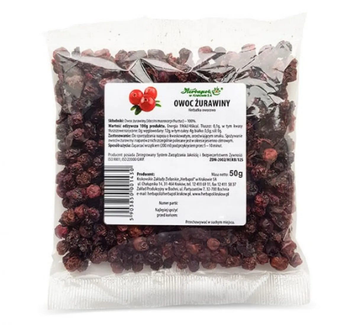 Owoc Żurawiny 50g Herbapol