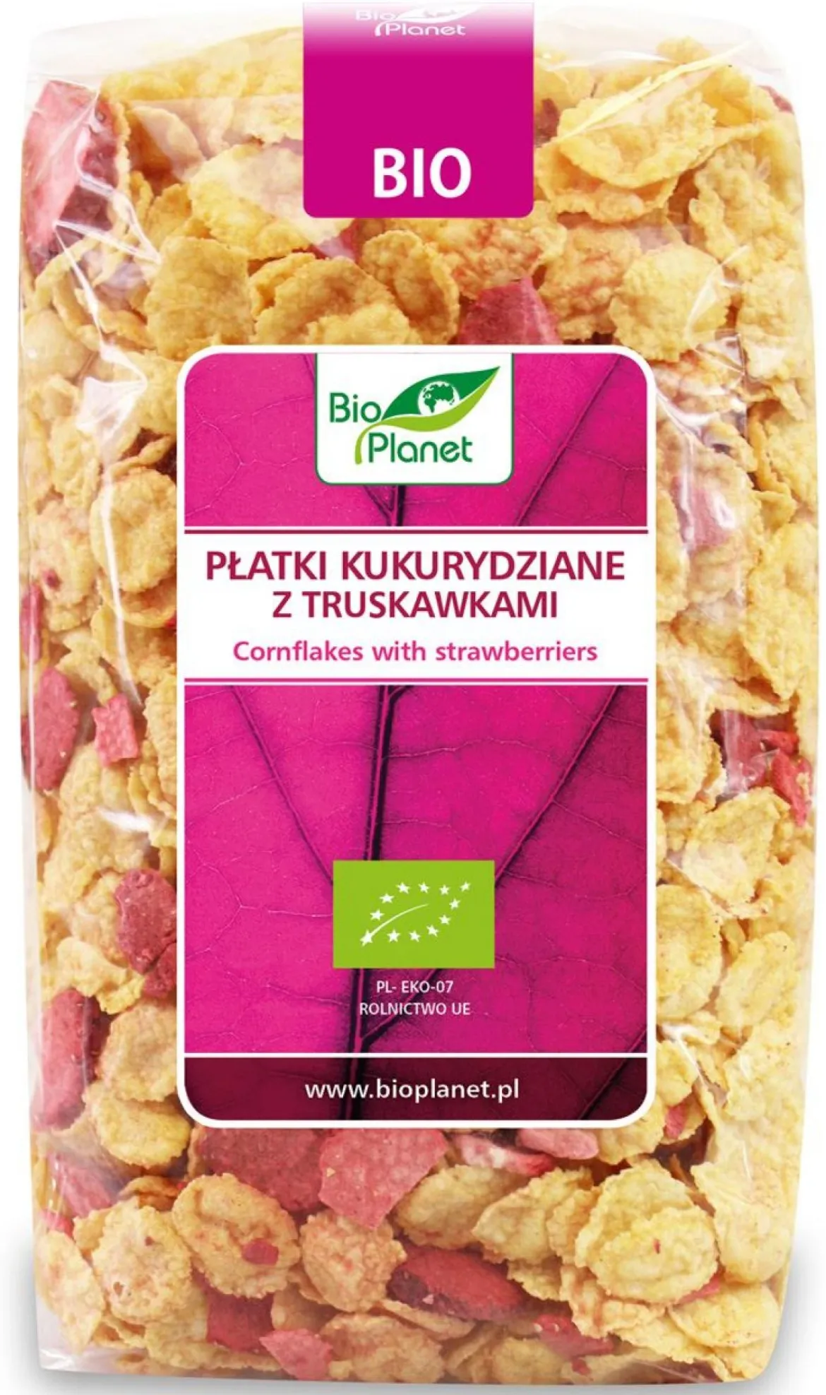 Płatki Kukurydziane z truskawkami BIO 300g Bio Planet