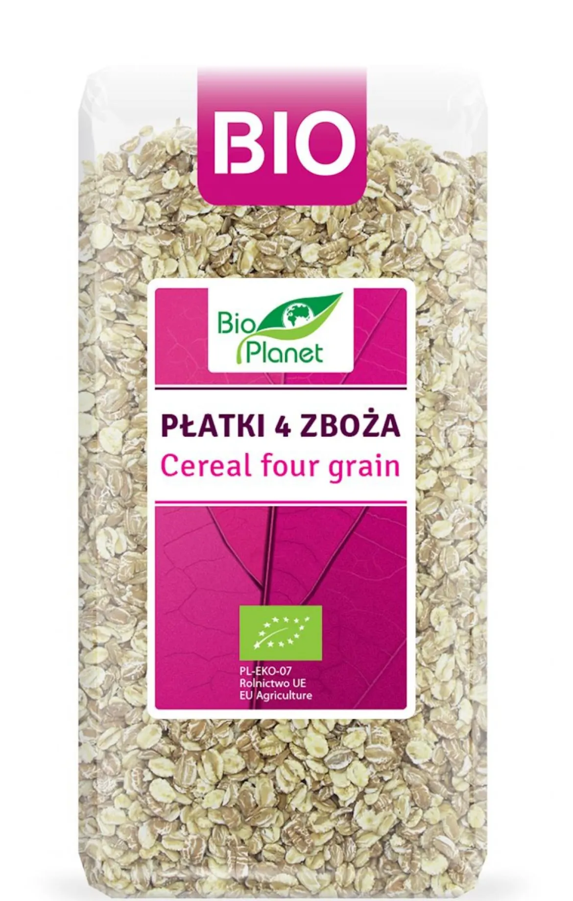 Płatki 4 Zboża (Orkisz, Owies, Jęczmień, Żyto) BIO 300g Bio Planet