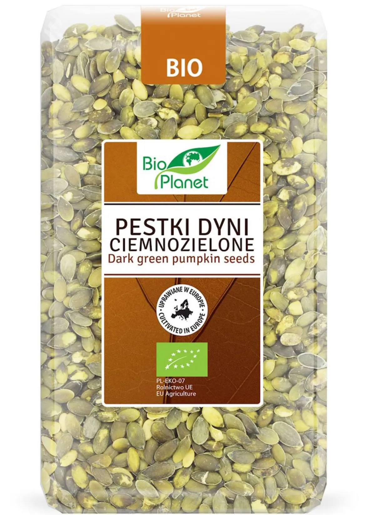 Pestki dyni ciemnozielone - uprawiane w europie BIO 1kg Bio Planet