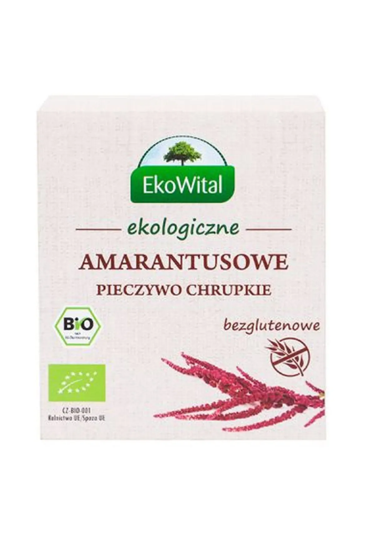 Pieczywo chrupkie amarantusowe bezglutenowe BIO 100g EkoWital