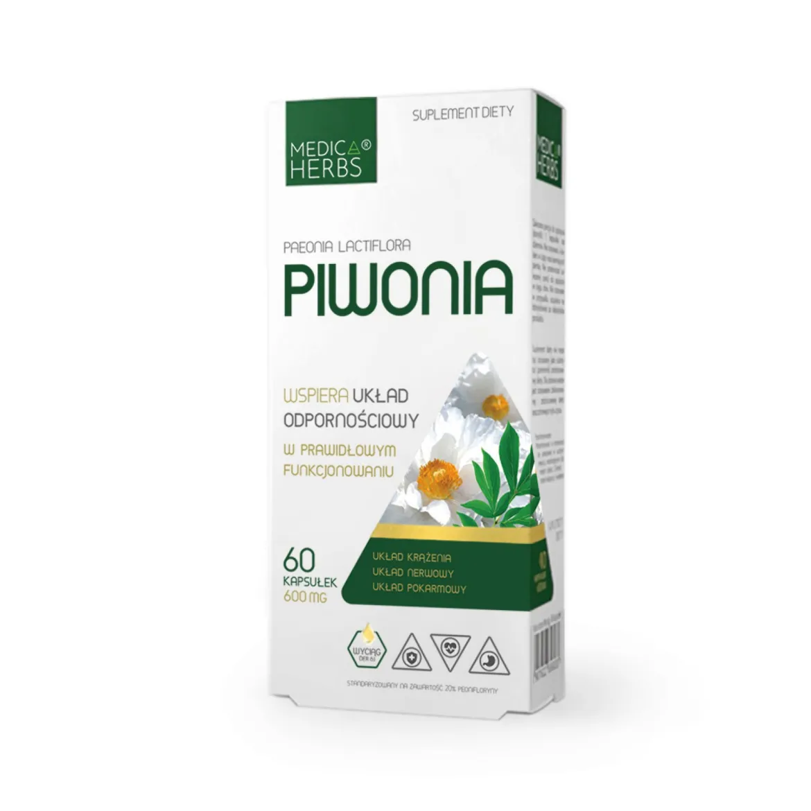 Piwonia 60 kaps. Medica Herbs