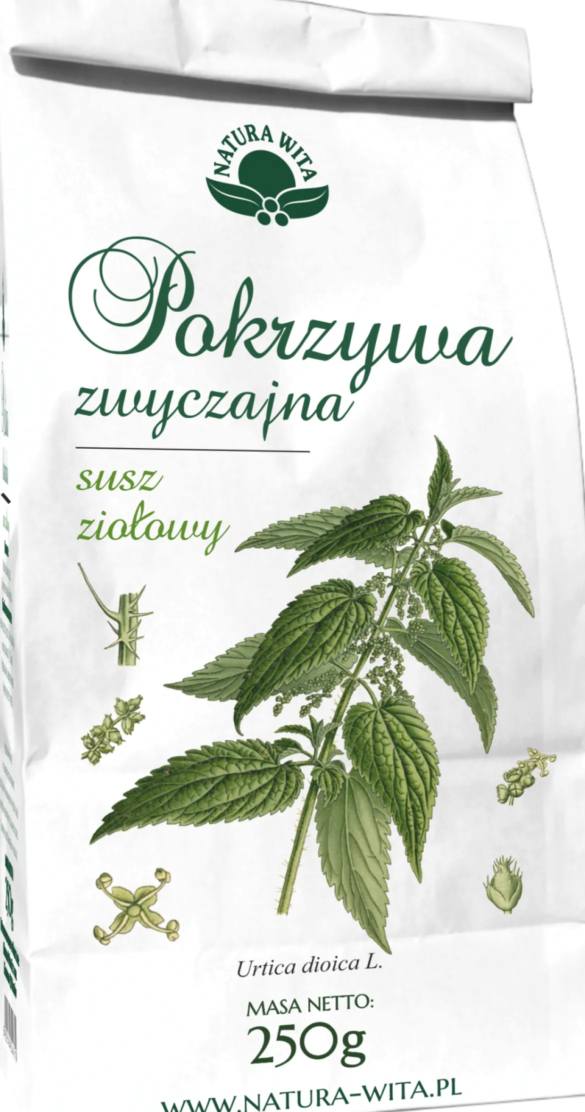 Pokrzywa zwyczajna susz ziołowy 250g Natura Wita