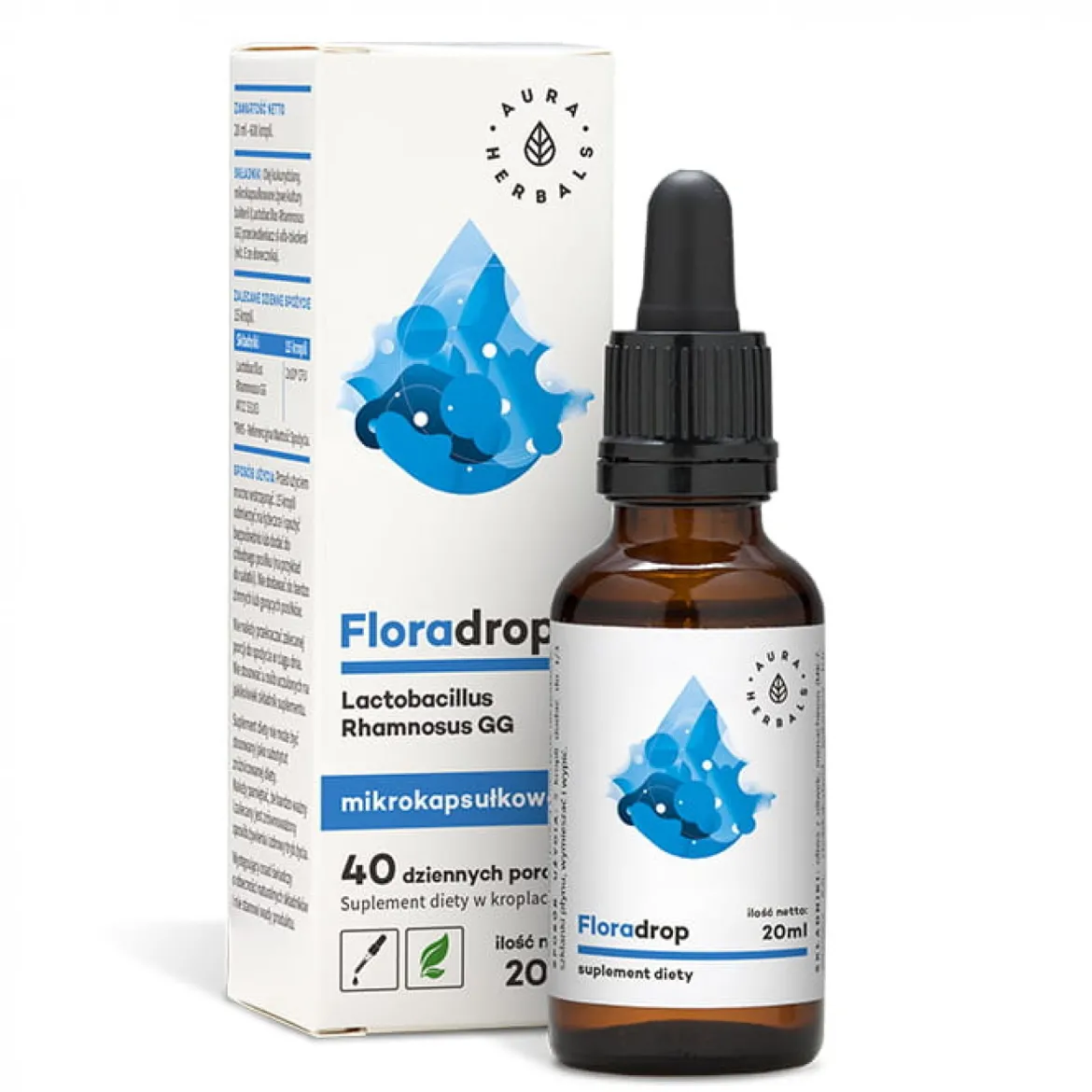 Probiotyk Floradrop - Lactobacillus Rhamnosus GG 20ml Aura Herbals