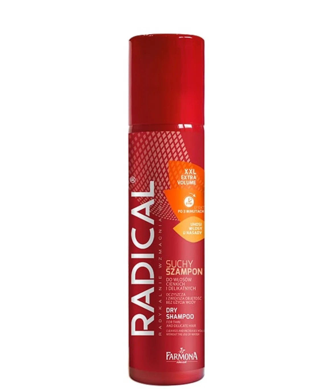 Radical Suchy szampon do włosych cienkich i delikatnych Mega Objętość 180ml Farmona