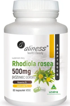 Rhodiola rosea (różeniec górski) 500mg x 60vege caps Aliness