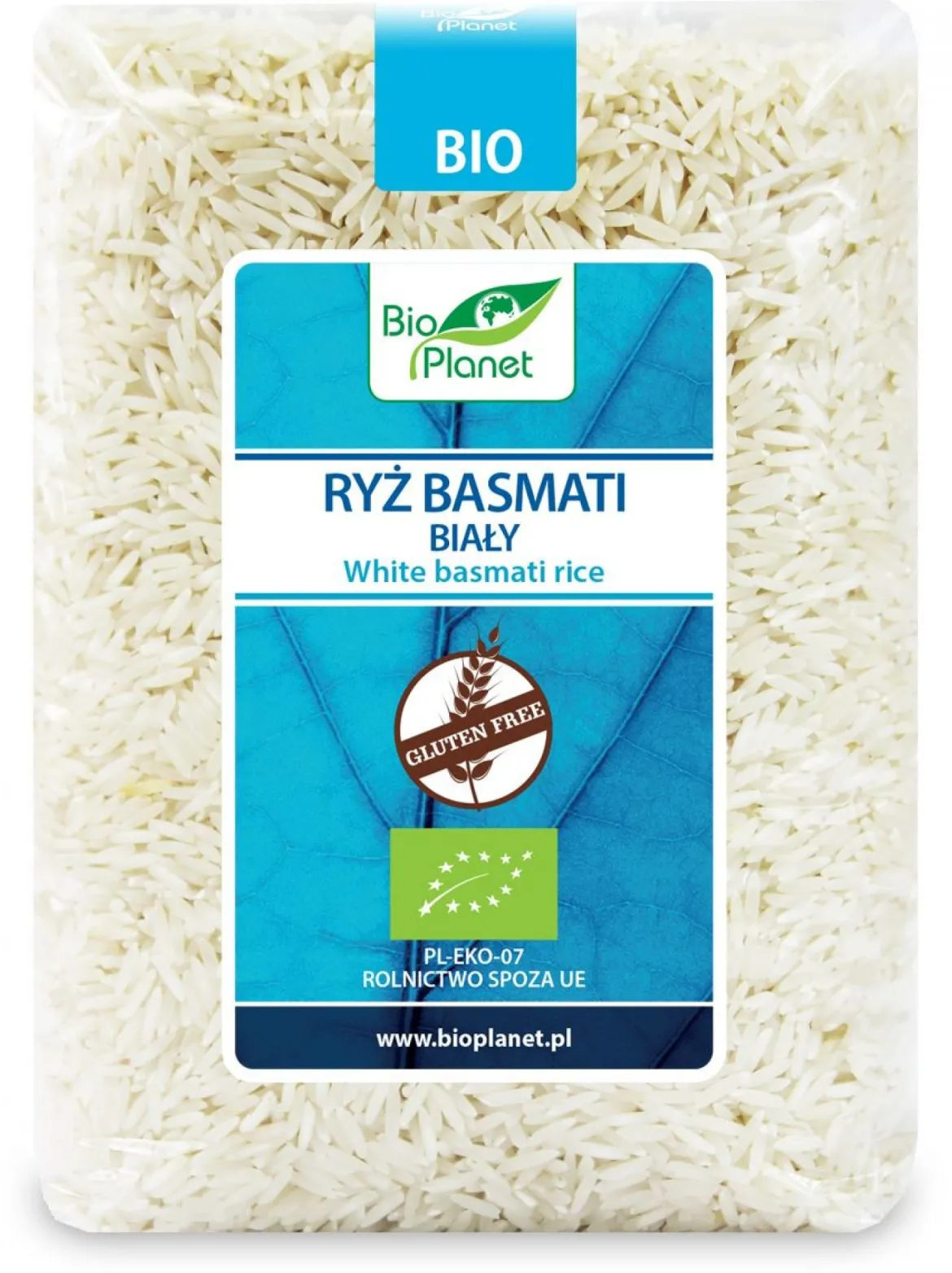 Ryż Basmati Biały Bezglutenowy BIO 1kg Bio Planet