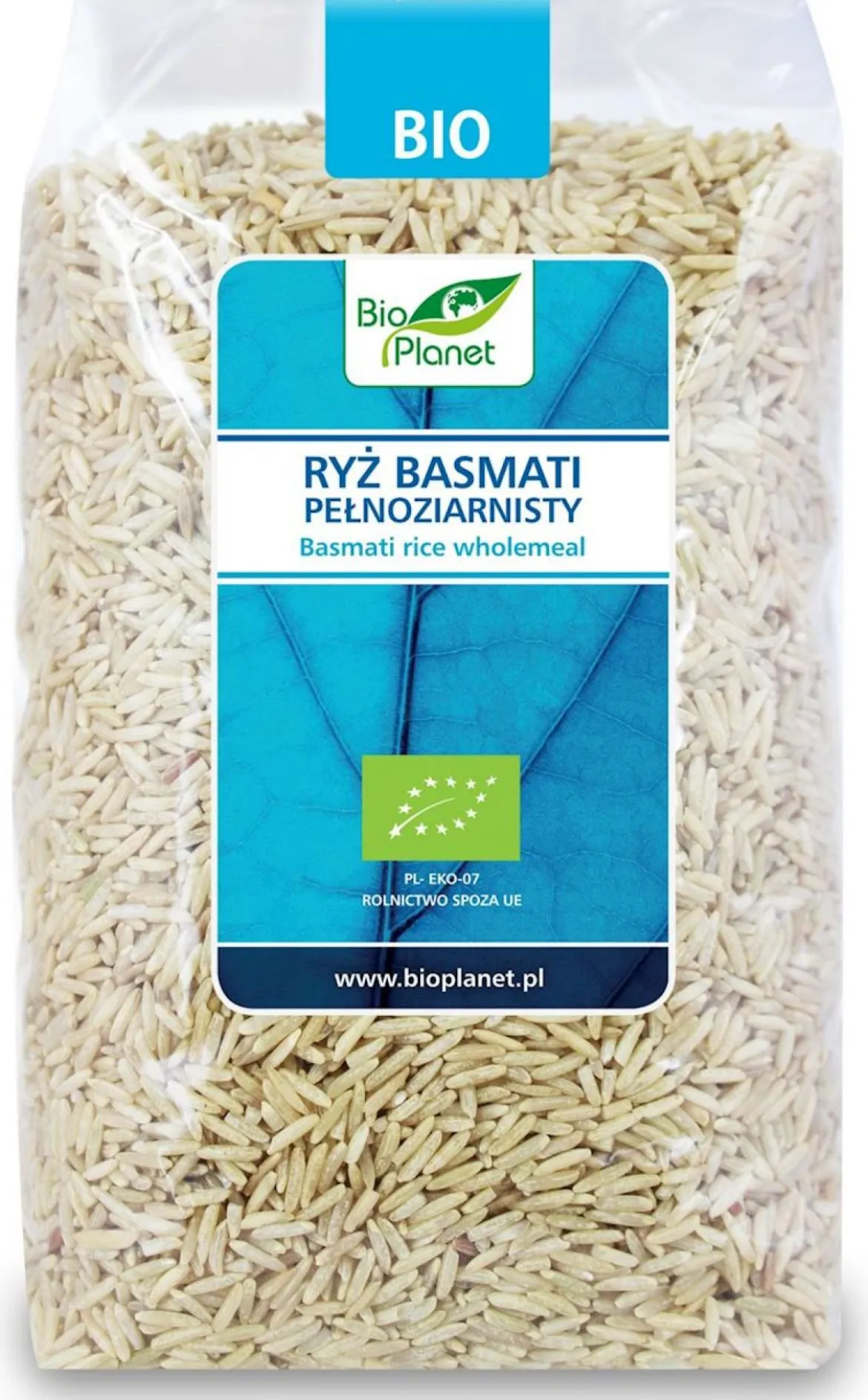 Ryż Basmati Pełnoziarnisty BIO 1kg Bio Planet
