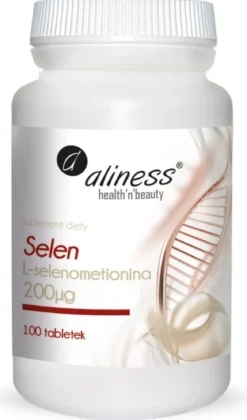 Selen L-selenometionina 200µg 100 tabletek Aliness