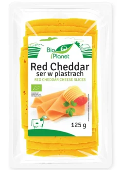 Ser Red Cheddar w Plastrach BIO 125g Bio Planet